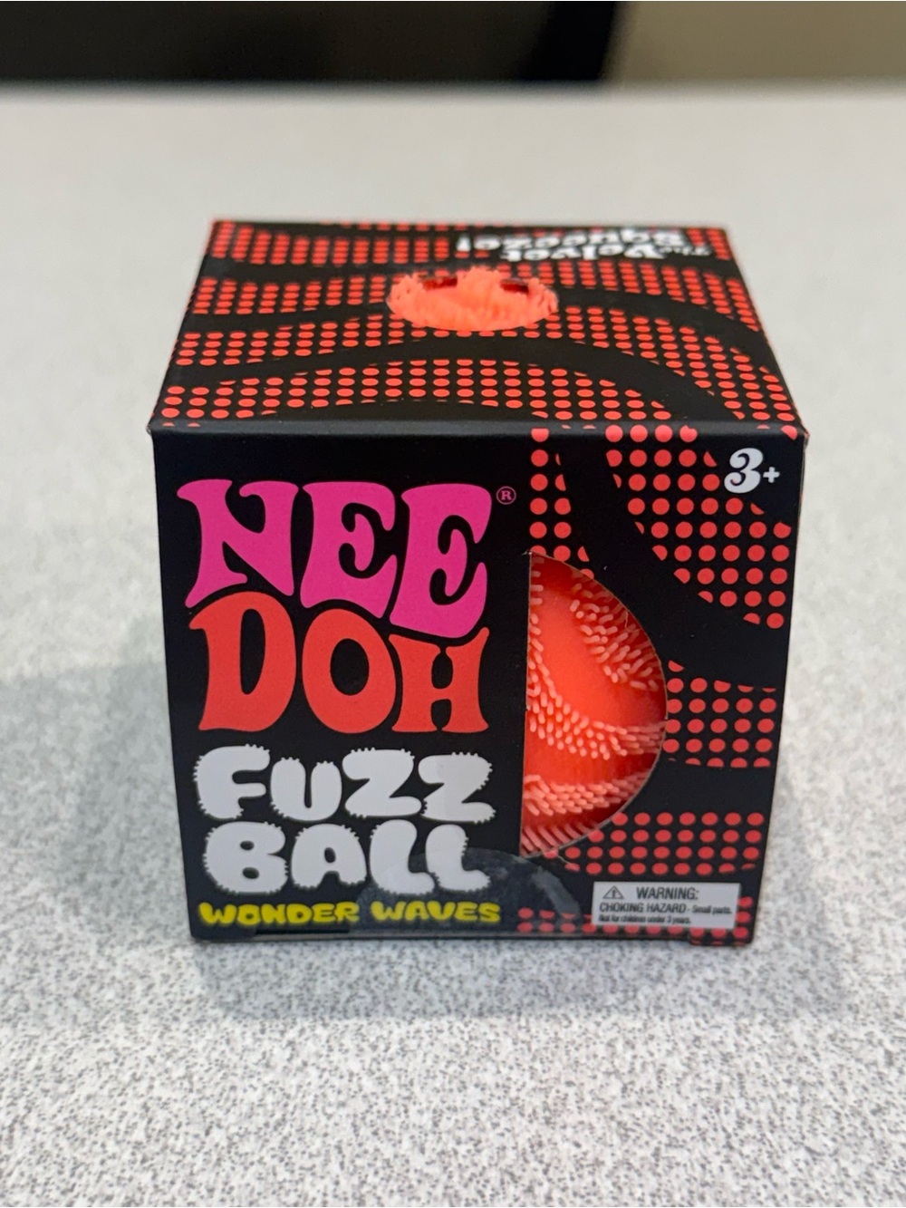 NEW Orange Needoh Fuzzball Fuzz Ball Wonder Waves Velvet Squeeze Squishy Viral